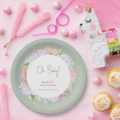 Sage Green Boho Cactus Desert Oh Baby Dusche Pappteller (Party)