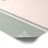 Sage Green Boho Cactus Welcome Baby Shower Poster (Ecke)