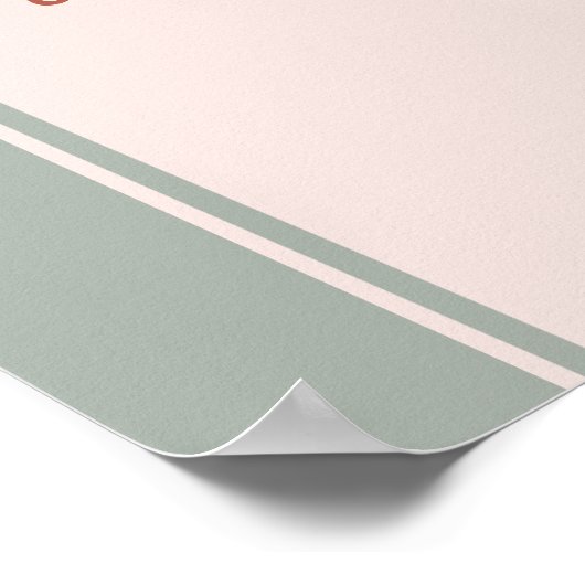 Sage Green Boho Cactus Welcome Baby Shower Poster (Ecke)