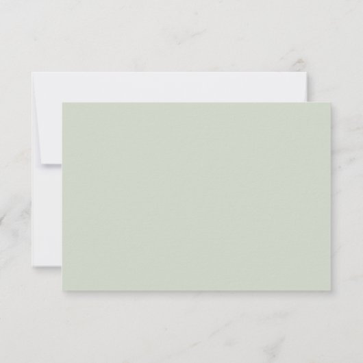 Sage Green Boho Draped Beaded Wedding RSVP Karte (Rückseite)