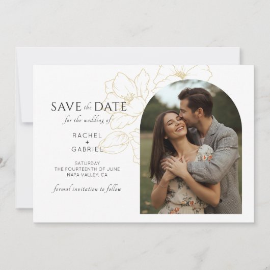 Sage Green | Boho Floral Wedding Save the Date (Vorderseite)