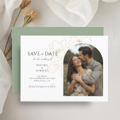 Sage Green | Boho Floral Wedding Save the Date