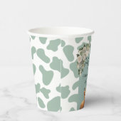 Sage Green Boho Heilige Kuh Farm Baby Dusche Pappbecher (Rechts)