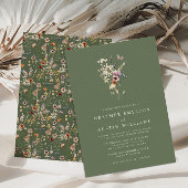 Sage Green Boho Hochzeitseinladung Einladung