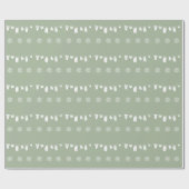 Sage Green Boho Minimalistisch Baby Dusche Geschenkpapier (Flach)