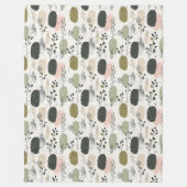 Sage Green Boho Muster Fleecedecke (Vorderseite)