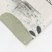 Sage Green Boho Muster Fleecedecke (Ecke)