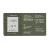 Sage Green Boho Pattern Logo 2OZ Dropper Bottle (Vorne)