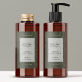 Sage Green Boho Pattern Waterproof Product Label Lebensmitteletikett