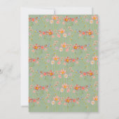 Sage Green Boho Rustic Wildblume Garden Wedding Einladung (Rückseite)