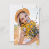 Sage Green Boho Wildblume Brautparty Foto Einladung (Rückseite)