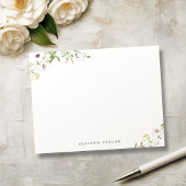 Sage Green Boho Wildblume Personalisiert Stationer Mitteilungskarte