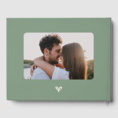 Sage Green Boho Wildblumen Rustikale Hochzeit Gästebuch (Rückseite)