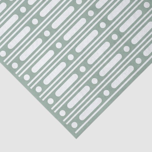 Sage Green Bone Inlay Dots Border Decoupage Paper  Seidenpapier (Ausschnitt)