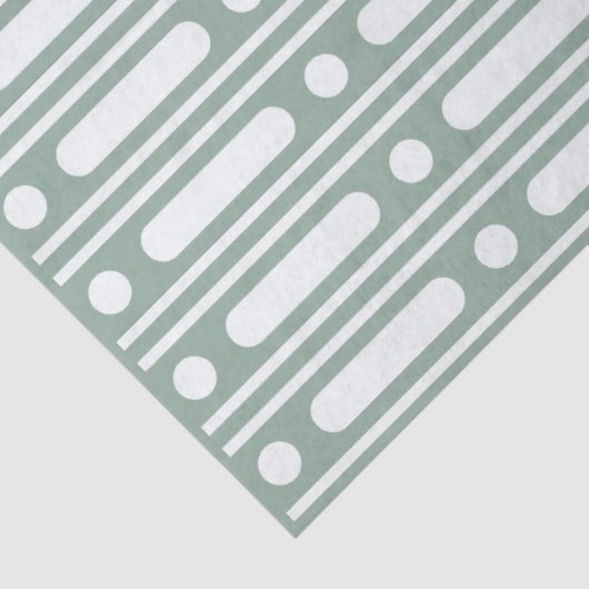 Sage Green Bone Inlay Dots Border Decoupage Paper Seidenpapier (Detail)