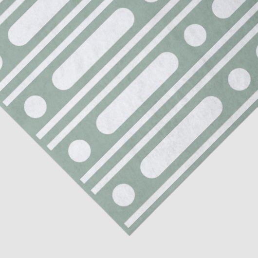 Sage Green Bone Inlay Dots Border Decoupage Paper Seidenpapier (Ausschnitt)