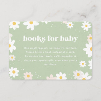 Sage Green Books for Baby Daisies Begleitkarte