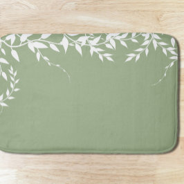 Sage Green Botanical Blätter Badematte