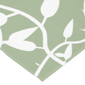 Sage Green Botanical Blätter Kurzer Tischläufer (Ecke)