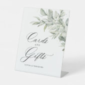Sage Green Botanical Cards & Gifts Wedding Table Sockelschild (Vorderseite)