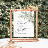 Sage Green Botanical Cards & Gifts Wedding Table Sockelschild