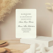 Sage Green Botanical Classic Formal Script Wedding Einladung