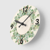 SAGE GREEN BOTANICAL CREAM WUNSCH RUNDE WANDUHR (Winkel)