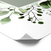 Sage Green Botanical Floral Wedding Willkommenszei Poster (Ecke)