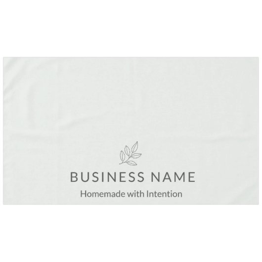 Sage Green Botanical Logo Display Minimalist Tischdecke (Vorderseite (Horizontal))