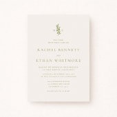 Sage Green Botanical Monogram Wedding Invitation Ankündigung