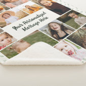 Sage Green Botanical Personalized 16 Photo Collage Sherpadecke (3/4)