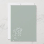 Sage Green Botanical Save the Date Einladung (Rückseite)
