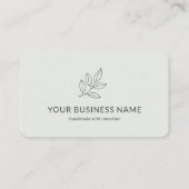 Sage Green Botanical Visitenkarte (Rückseite)