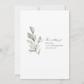 Sage Green Botanical Watercolor Elegant Wedding Einladung (Rückseite)