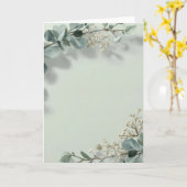 Sage Green Botanical Watercolor Wedding Invitation Karte (Gelbe Blume)