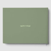 Sage Green Botanical Wedding Elegantes Gästebuch (Rückseite)