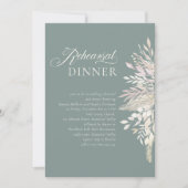 Sage Green Botanical Wedding Probe Dinner Einladung (Vorderseite)