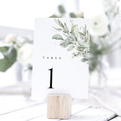 Sage Green Botanical Wedding Table Numbers Tischnummer