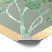 Sage Green Botanical Wedding Willkommenszeichen Poster (Ecke)