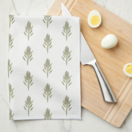 Sage Green botanische Pflanze Aquarellküche Geschirrtuch