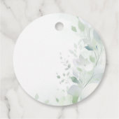 Sage Green Bow Baptisse Geschenkanhänger (Rückseite)