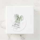 Sage Green Bow Baptisse Geschenkanhänger (Beispiel)