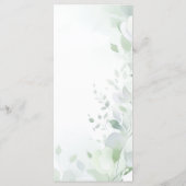 Sage Green Bow Baptisse Menükarte (Rückseite)