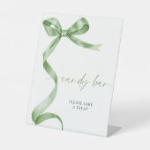 Sage Green Bow Candy Bar Sockelschild (Vorderseite)