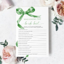 Sage Green Bow, der das beste Spiel der Braut kenn