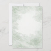 Sage Green Bow Floral First Holy Communion Einladung (Rückseite)