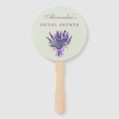 Sage Green Bow Floral Lavender Brautparty Fächer (Vorderseite)