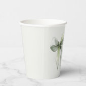 Sage Green Bow Gingham Baby Shower Pappbecher (Rechts)