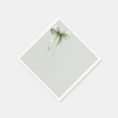 Sage Green Bow Gingham Baby Shower Serviette (Ecke)