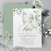 Sage Green Bow Greenery Brautparty Einladung